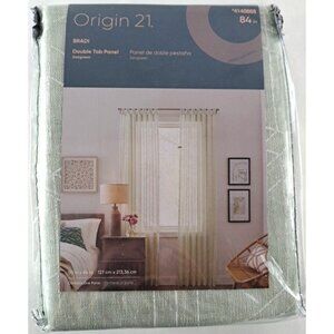 NEW Origin 21 Curtain Panel Bradi Seagreen Double Tab Astract Modern 50x84